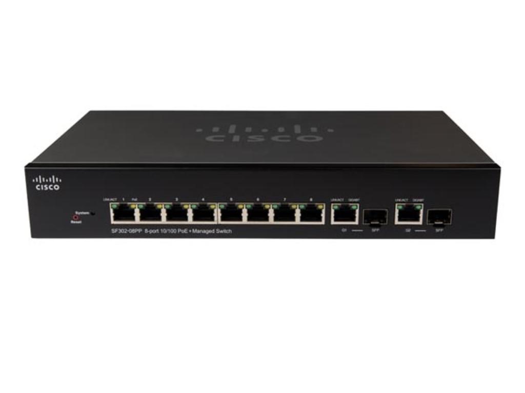 سويتش سيسكو SF302- 08PP 8-PORT 10/100 POE+